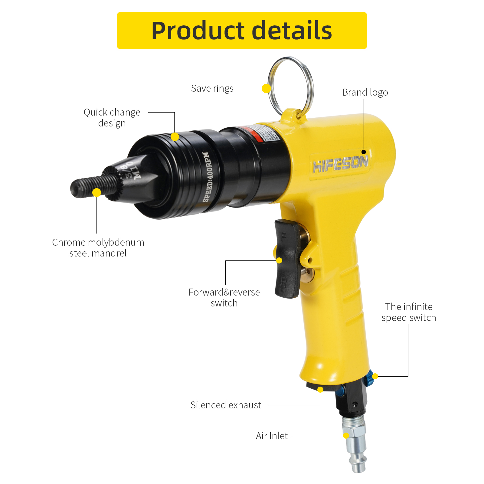 Pneumatische Luftnietmutterpis – Rivet Gun Air Bewertung und Preis