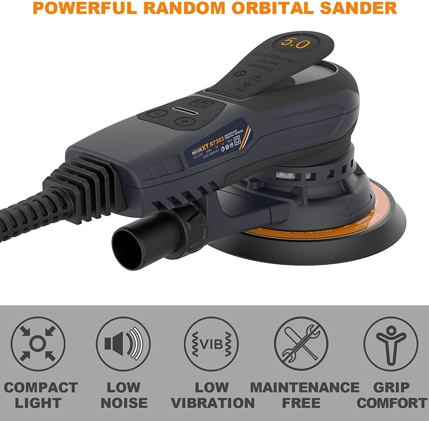 MAXXT 2,5 mm/5,0 mm beliebtes  – Orbital Polisher Da Bewertung und Preis