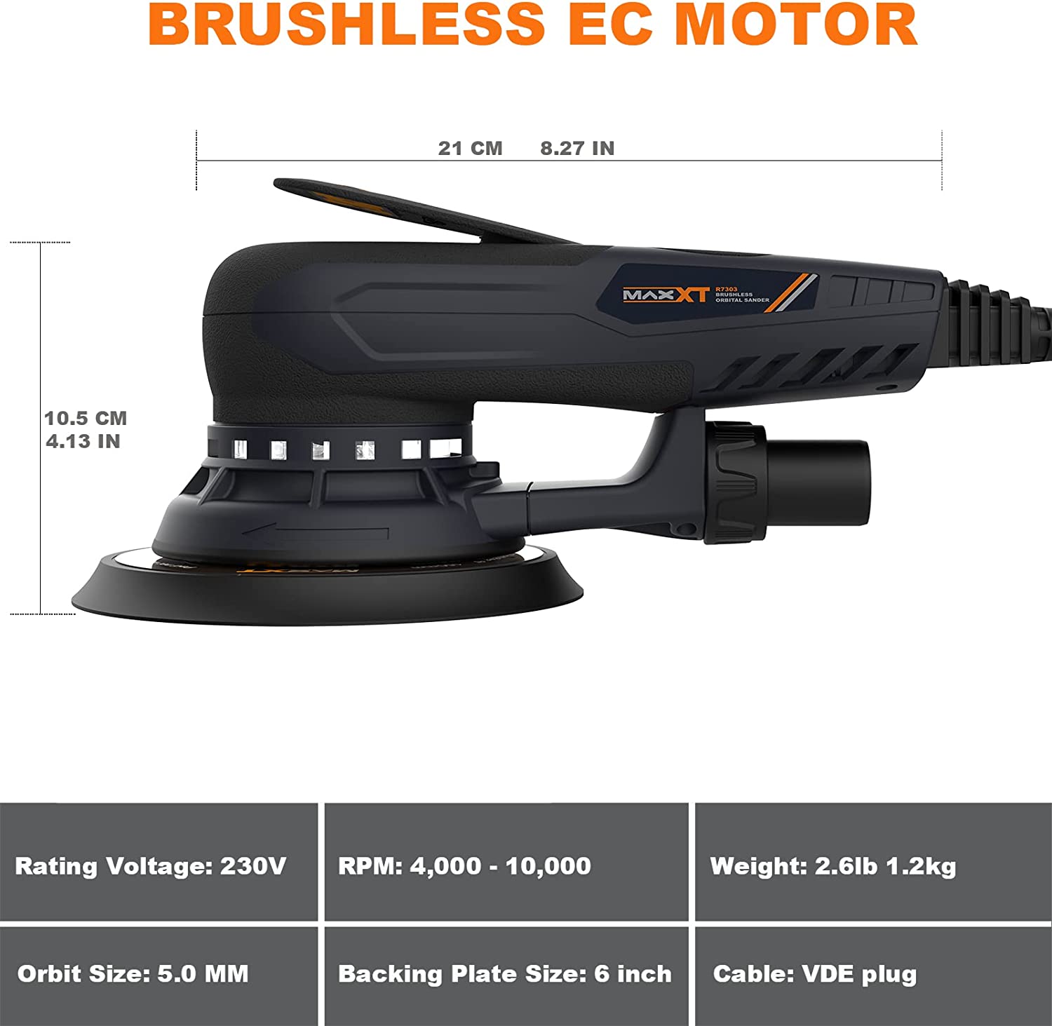 MAXXT 2,5 mm/5,0 mm beliebtes  – Orbital Polisher Da Bewertung und Preis