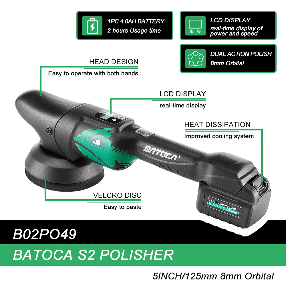 BATOCA S2 12V Kabelloser Autop – Orbital Polisher Da Bewertung und Preis