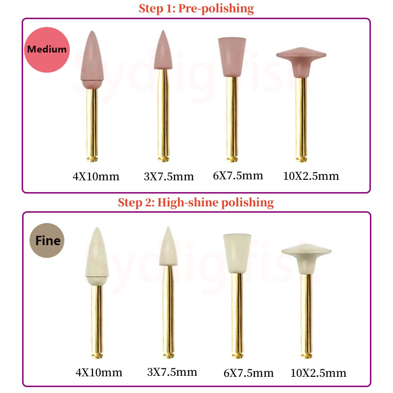 6/8pcs Dental Gummi polierer V – Orbital Polisher Da Bewertung und Preis